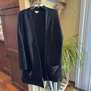 J. Jill Sweater Cardigan Large Black Long